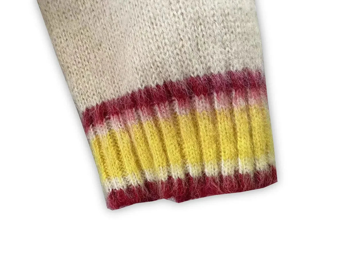 V Neck Striped Blue Pullover Sweater for Men and Women Streetwear Ropa Hombre Casual Autumn Wool Sweater Oversized Loose Tops Street King Limited