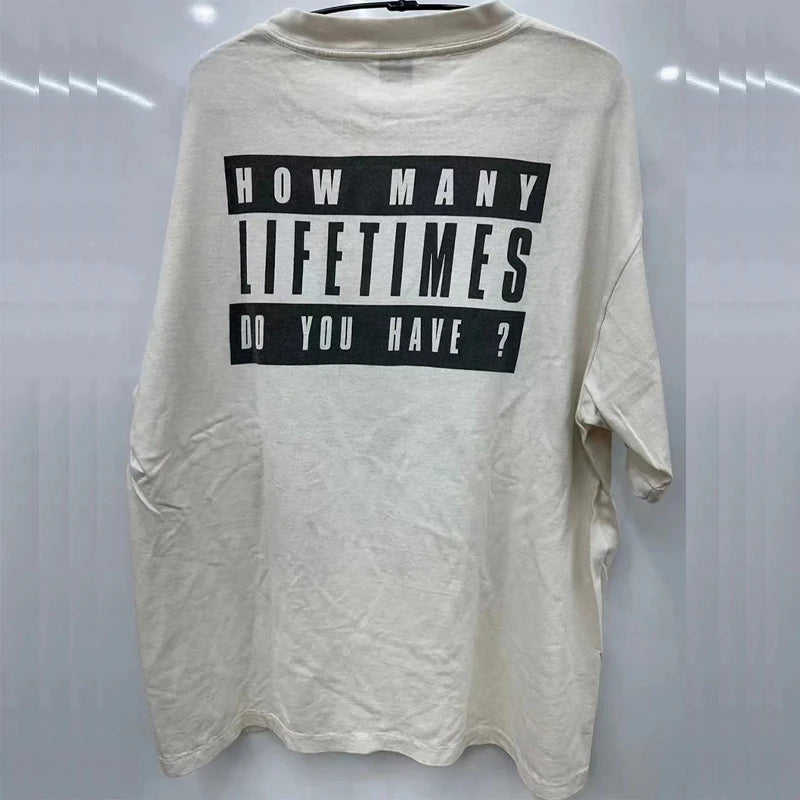 New SAINT T Shirt Letter Printing Summer Good Quality Men Woman Loose Casual Versatile Lovers Vintage Tops Tee Street King Limited