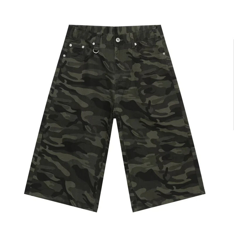 men summer streetwear fashion loose casual wide leg denim calf length jeans pants male vintage jeans baggy hosen pants unique jeans style 1488