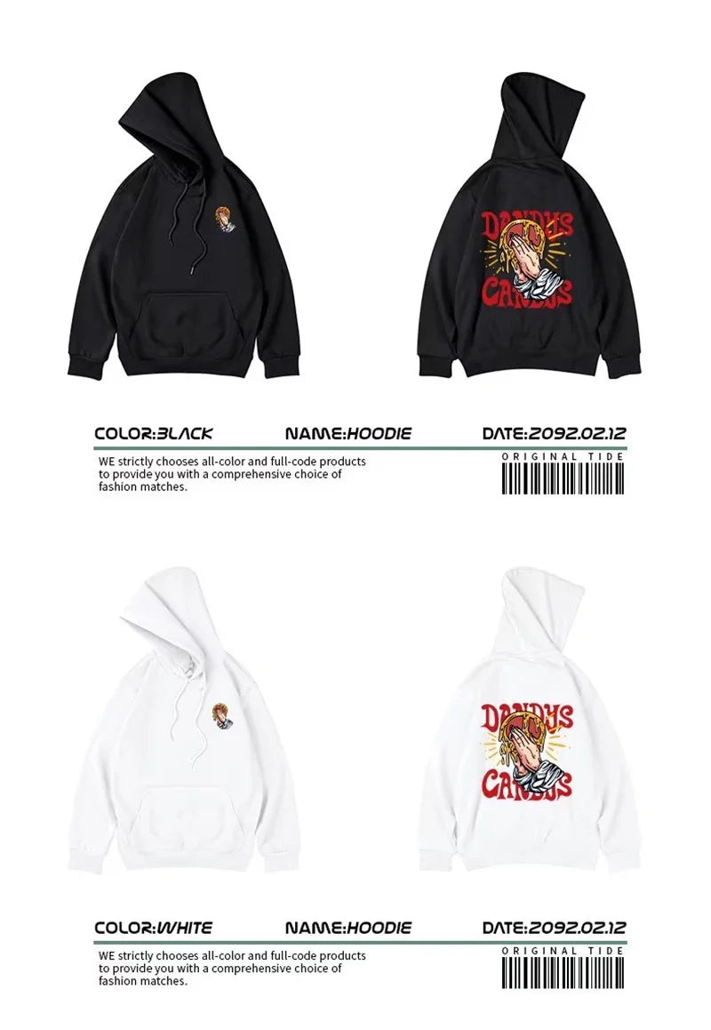 Goth Funny Finger Crossed Graphic Print Men Hoodies Casual Y2K Streetwear Sweatshirts Vintage Hip Hop Fashion Baggy Hoodie Street King Limited