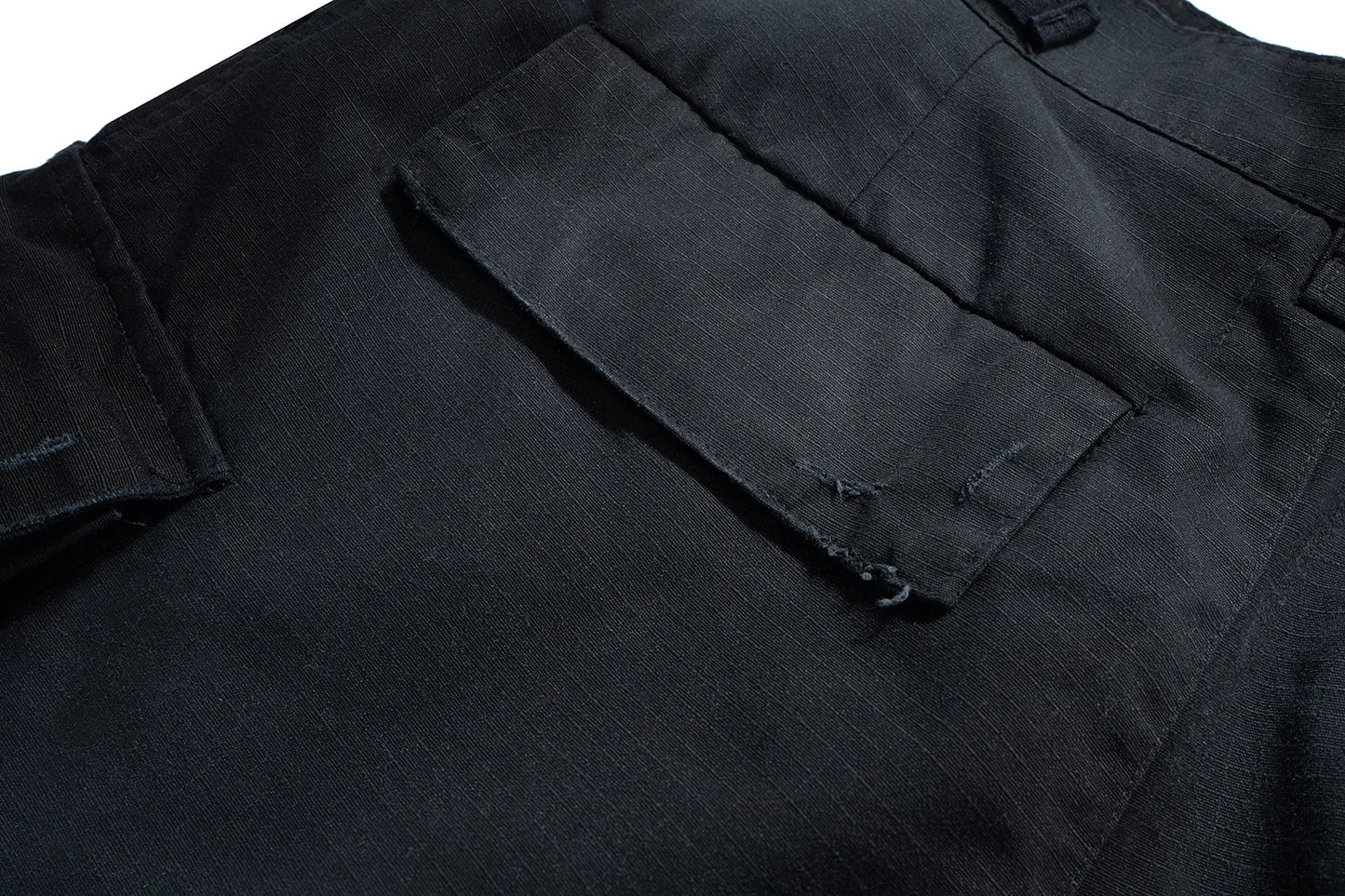Vintage Ripped Damaged Black Cargo Shorts for Men High Street Wide Leg Baggy Overalls Distressed Summer Knee Length Pants Street King Limited