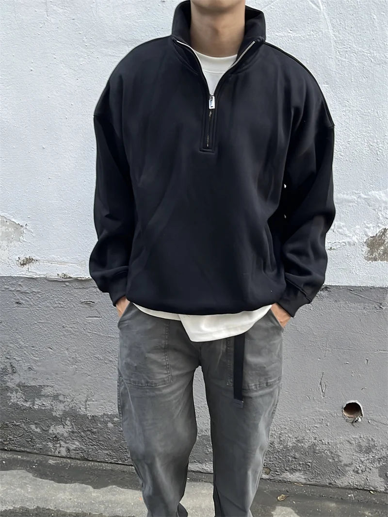 Vintage Layered Fashion Hoodie High-Street Favorite