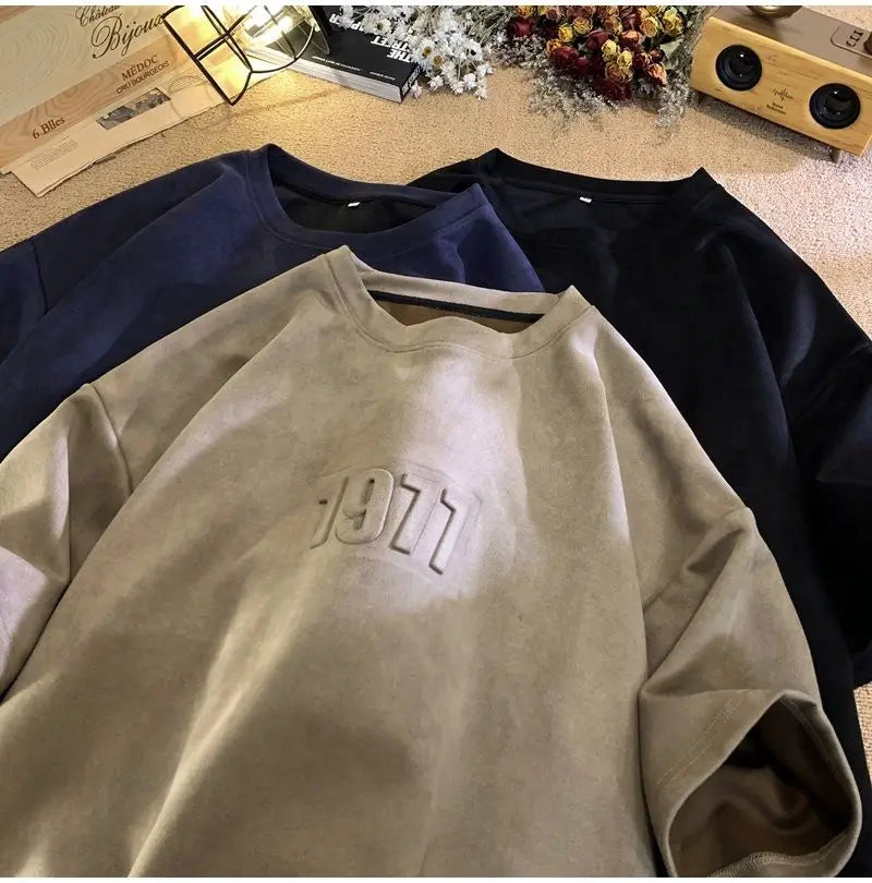 Trendy American Summer Men and Women Retro 1997 Graphic T-shirt Couple Loose and Personalized High Street Casual Short sleeved Street King Limited