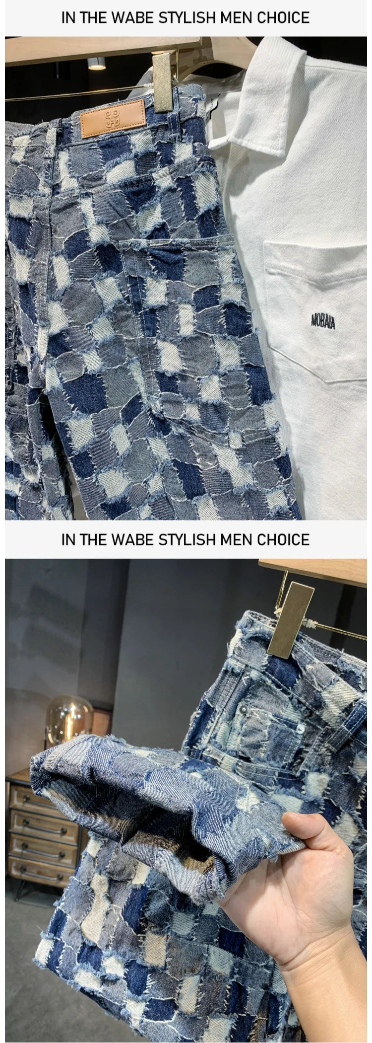 men distressed washed denim streetwear brand hip hop loose casual motorcycle cargo jeans pant cityboy y2k trousers unique cargo style 2347