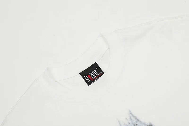Saint T-shirts New Vintage Wash Letter Printing Chaopai High Street Men Woman Loose Casual Short Sleeve Top Tee Street King Limited