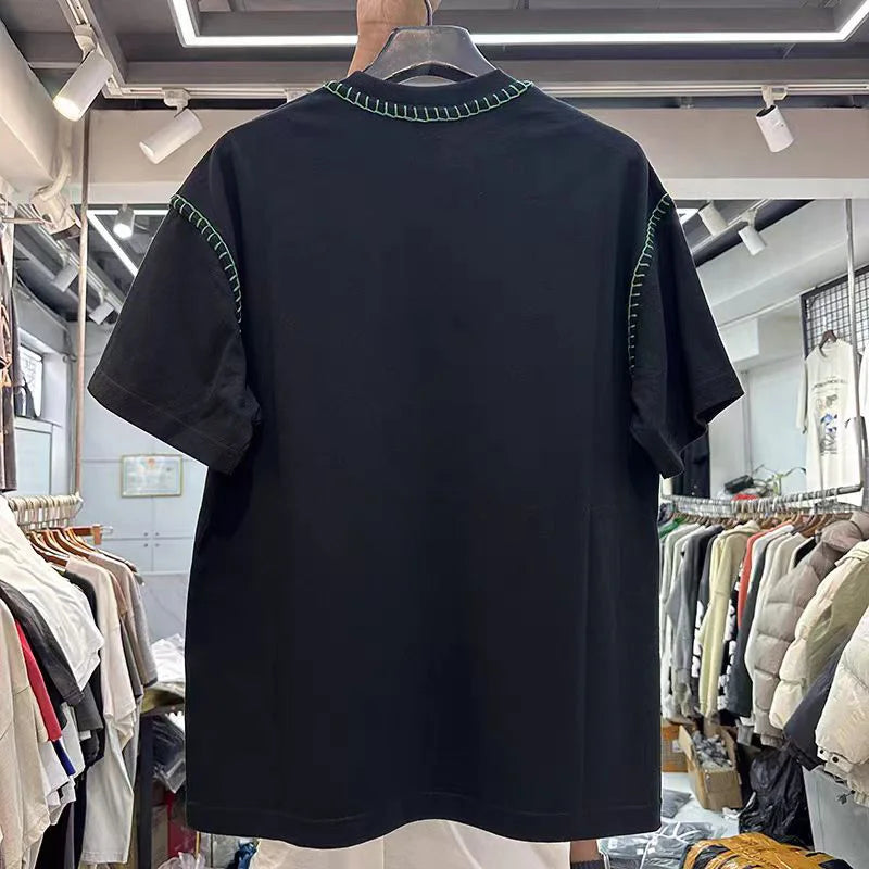 Black White Summer New T Shirts Men Woman Personality Simplicity Mingxian Contrasting Colors Loose Casual Tops Tee Street King Limited