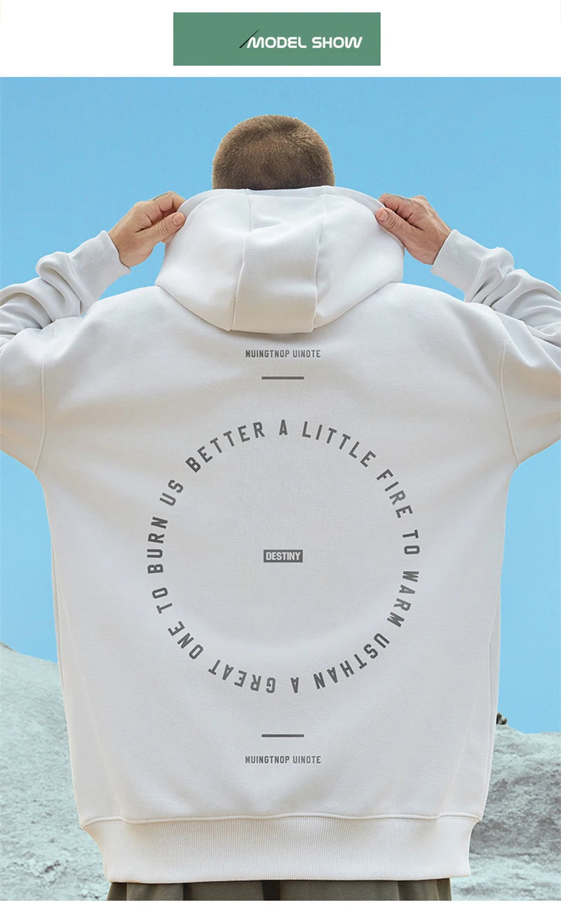 Autumn Loose Pullovers Men Women Destiny Letter Print Hoodies Oversized y2k Hoodie Couples Harajuku Fashion Hooded Sweatshirts Street King Limited