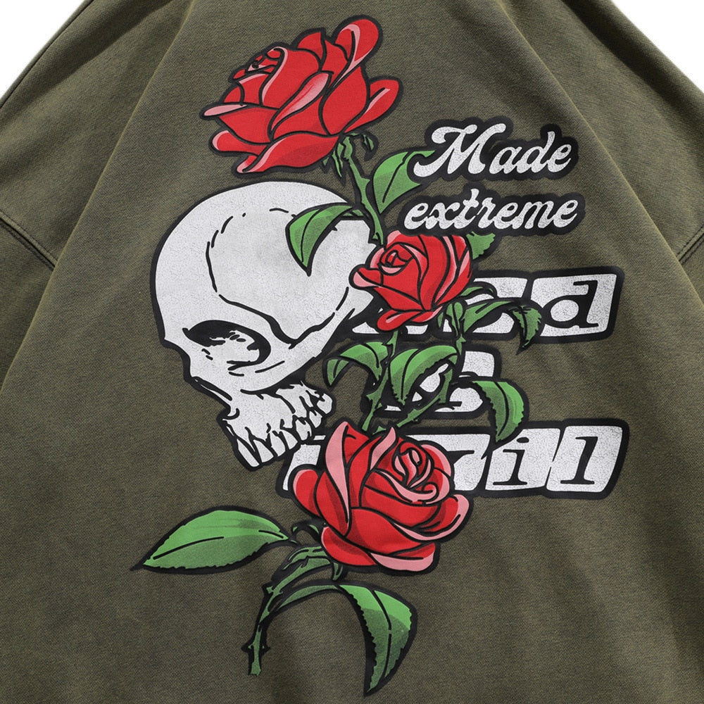 "Dead Rose" Unisex Men Women Streetwear Graphic Hoodie Daulet Apparel