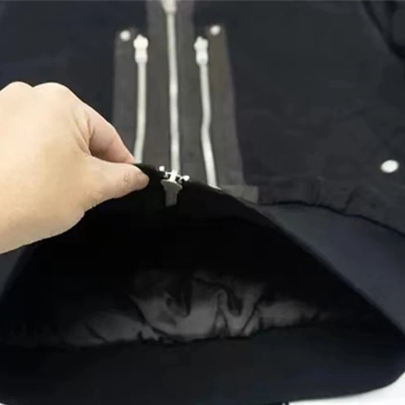 undermycar 2023 deconstructed multi zipper autumn winter flight jacket minimalist street pants