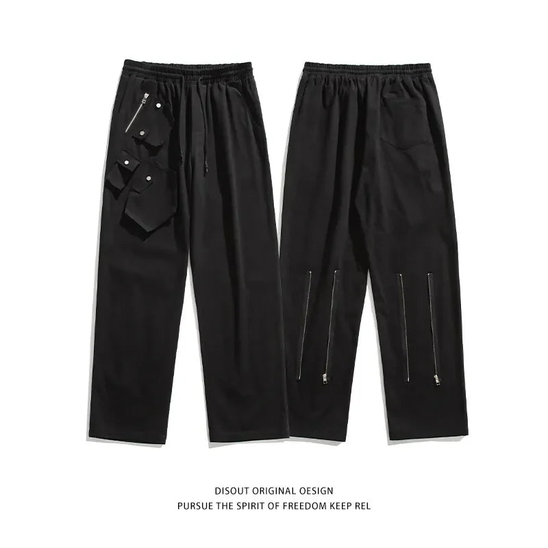 men streetwear fashion loose casual wide leg techwear cargo pants track trousers women harem trousers joggers sweatpants urban active pants