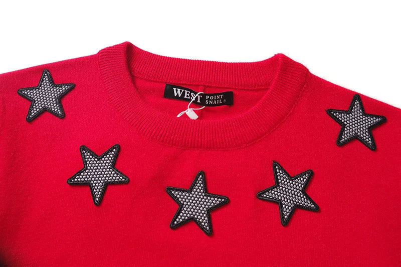 New High 2022 Men Luxury Winter gentleman Embroidered stars Knit Casual Sweaters pullover Asian Size High Street Drake #R77 Street King Limited