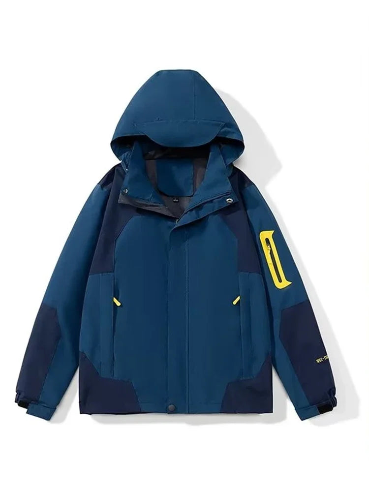 new colorblock pocket zip up hooded outdoor jackets for men fashion waterproof casual bomber jacket y2k motorcycle veste homme unique default style 134