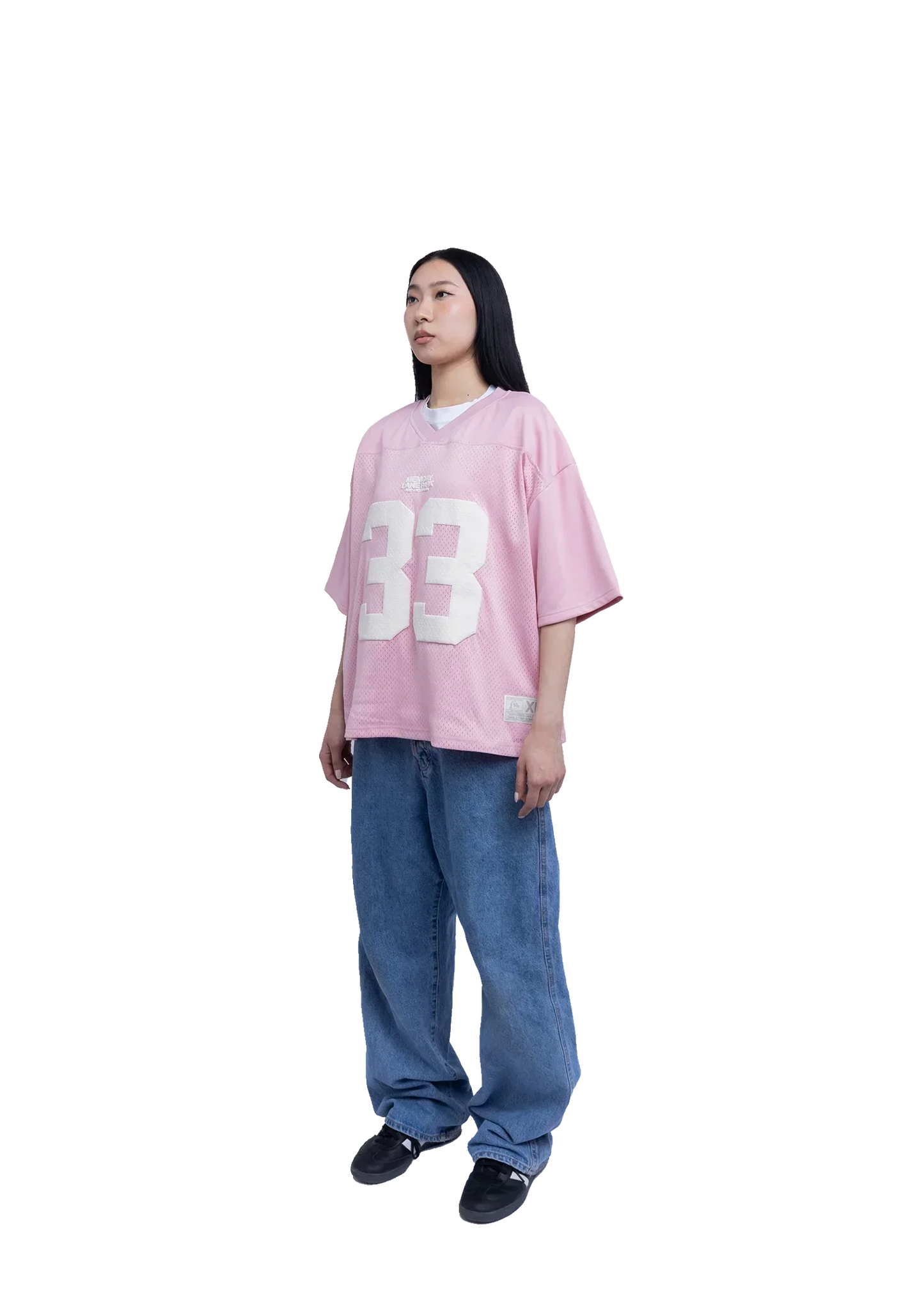 Trendy Ins Couple Sportswear Mesh Quick Oversize Pink 33 Jersey College Street Style T-shirt for Women Drying Football Y2k Tops Street King Limited