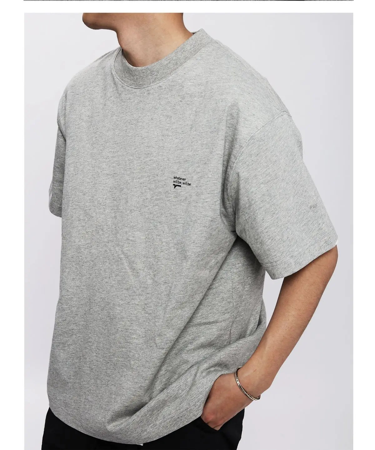 Summer Korean style loose simple short sleeved T shirt men casual y2k street solid color Harajuku round neck half sleeved top Street King Limited