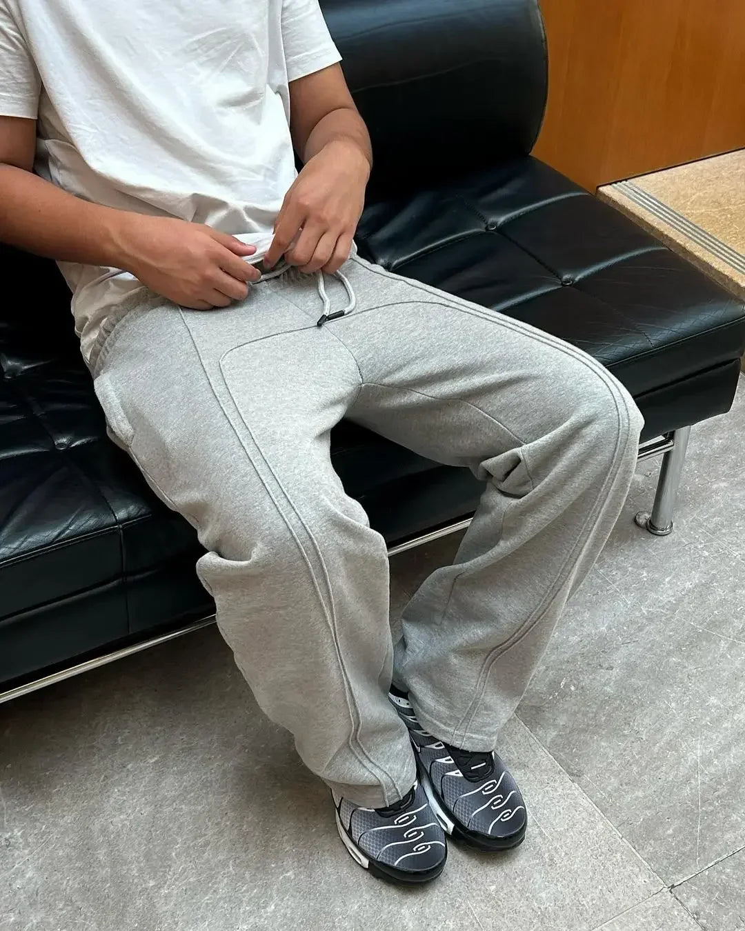 2024 high street trendy straight casual pants american harajuku retro splicing oversized sweatpants men personalized streetwear relaxed fit joggers