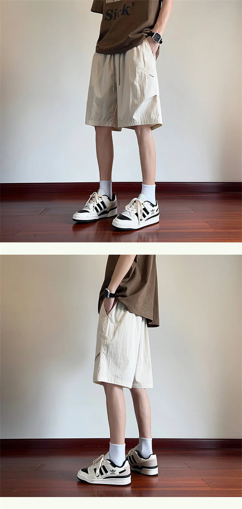 summer mens straight pleats shorts casual gym basketball sports short sweatpants y2k streetwear wide leg bermudas para hombre unique joggers style 3635