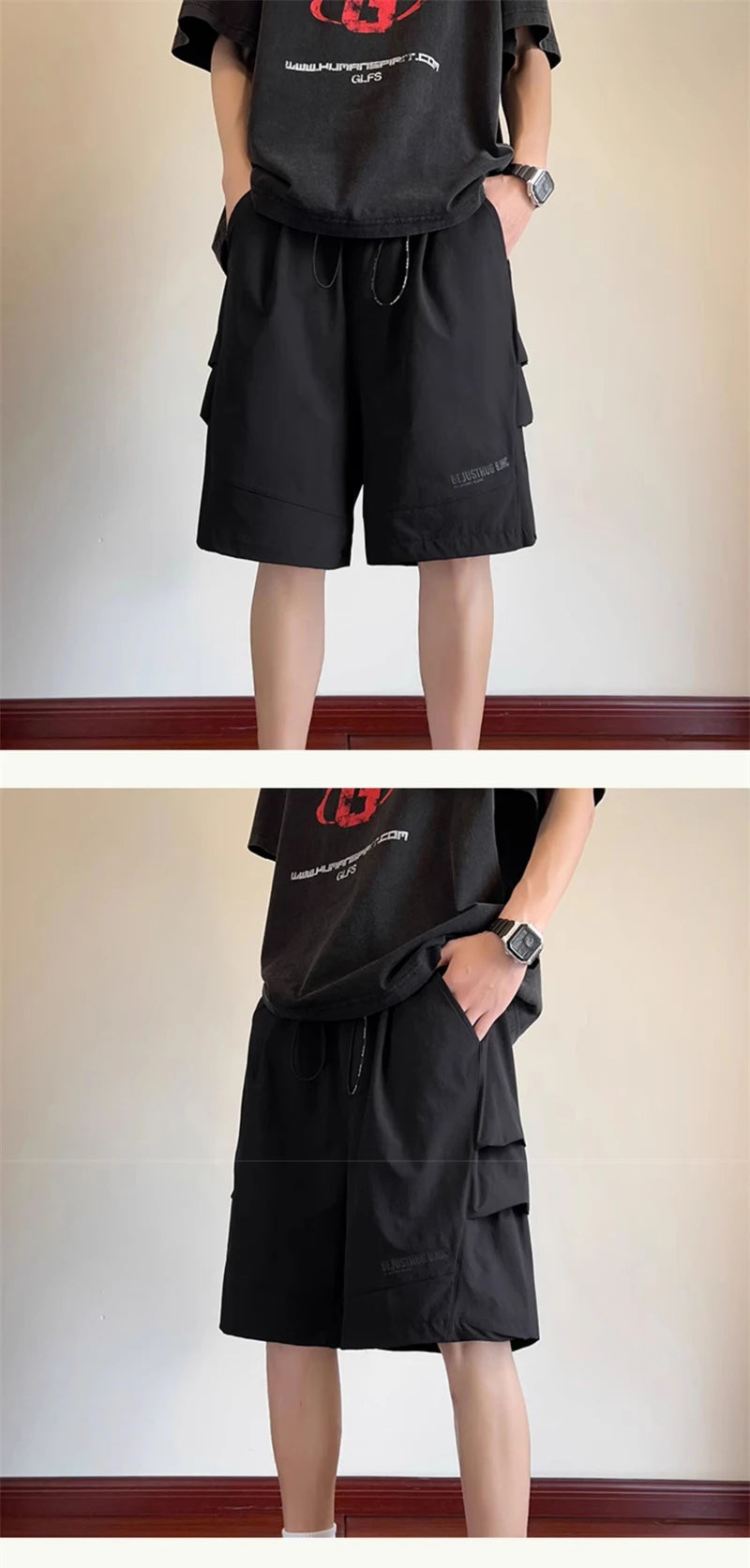 summer sports cargo shorts for men casual baggy breathable hip hop fashion bermuda short pants daily beach y2k streetwear shorts unique cargo style 3137