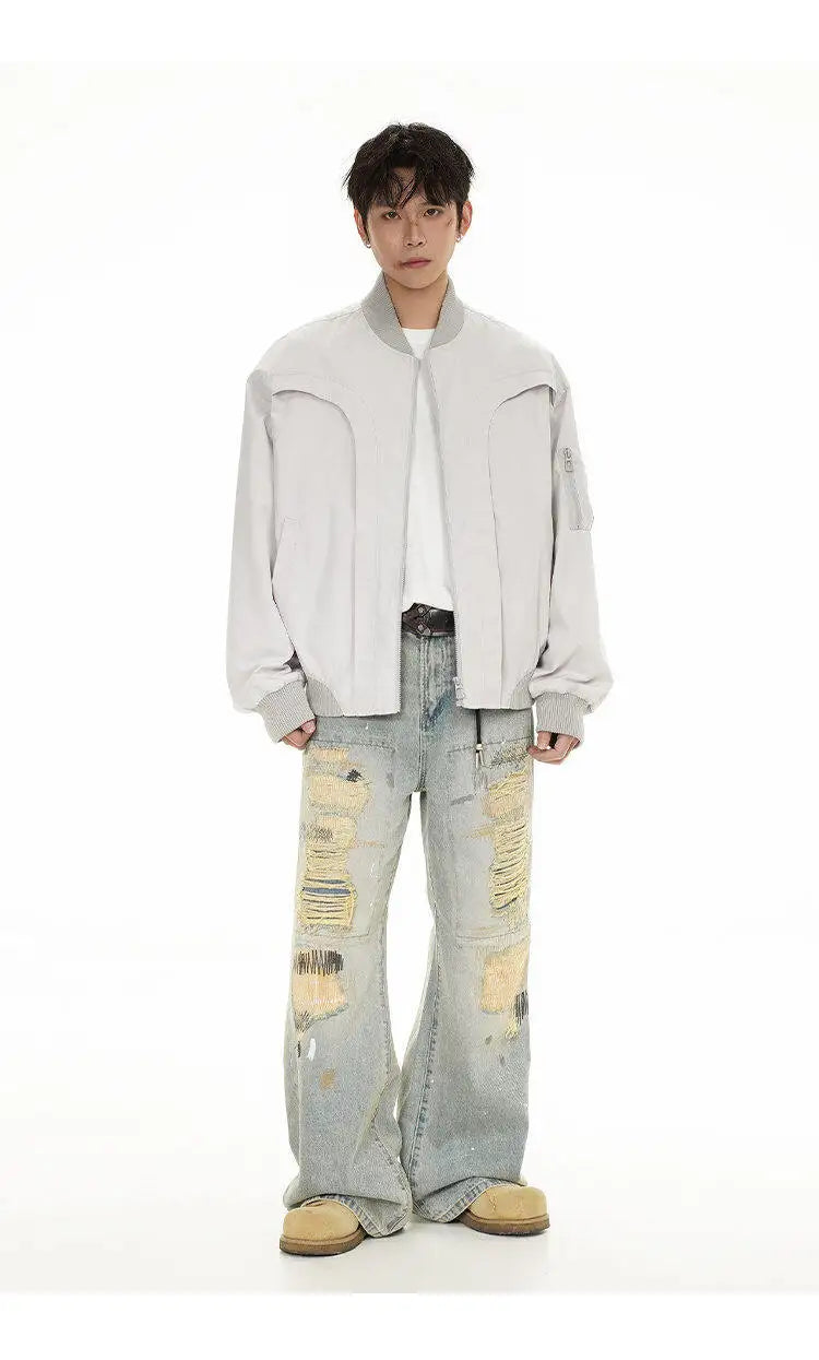 spring autumn cleanfit bomber jacket men streetwear fashion loose casual hip hop short cargo motorcycle jacket women coat unique cargo style 477