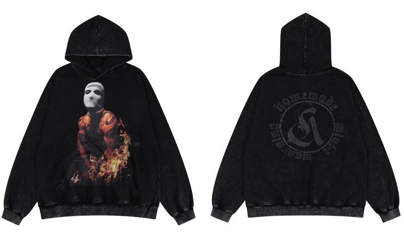 "On Fire" Unisex Men Women Streetwear Graphic Hoodie Daulet Apparel