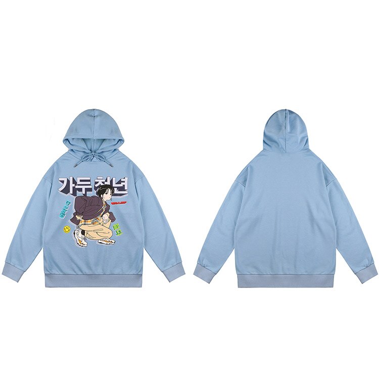 "Blue Ninja" Unisex Men Women Streetwear Graphic Hoodie Daulet Apparel