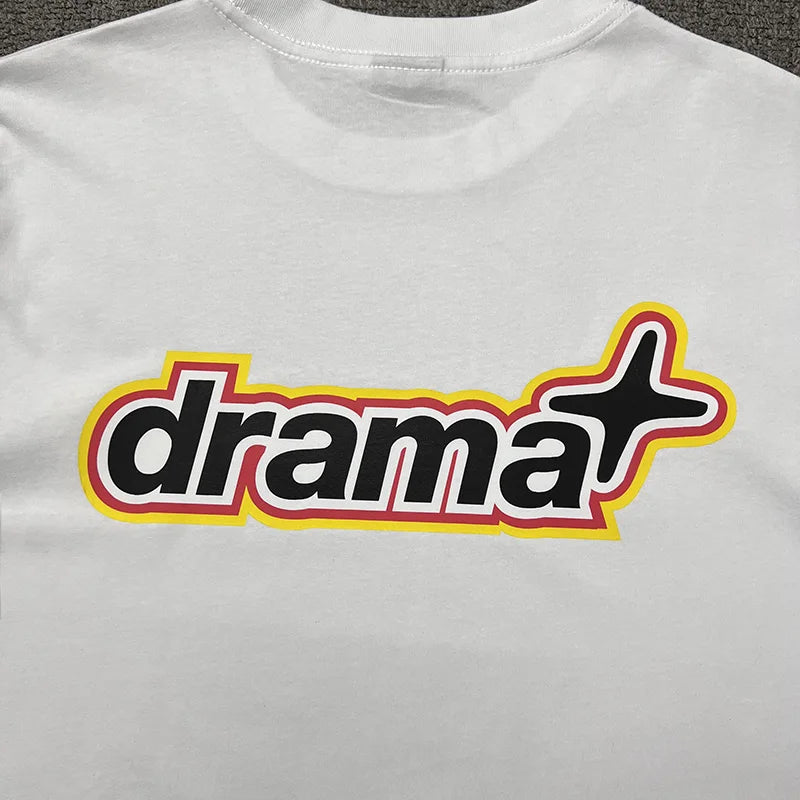 2024ss Drama Call T-shirt Men Women 1:1 High Quality Stars Letter Print Fashion Street Lovers Casual Tops Tee Street King Limited