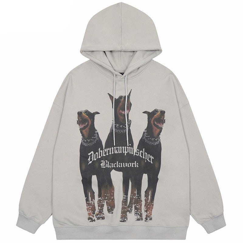 "Blood Hound" Unisex Men Women Streetwear Graphic Hoodie Daulet Apparel