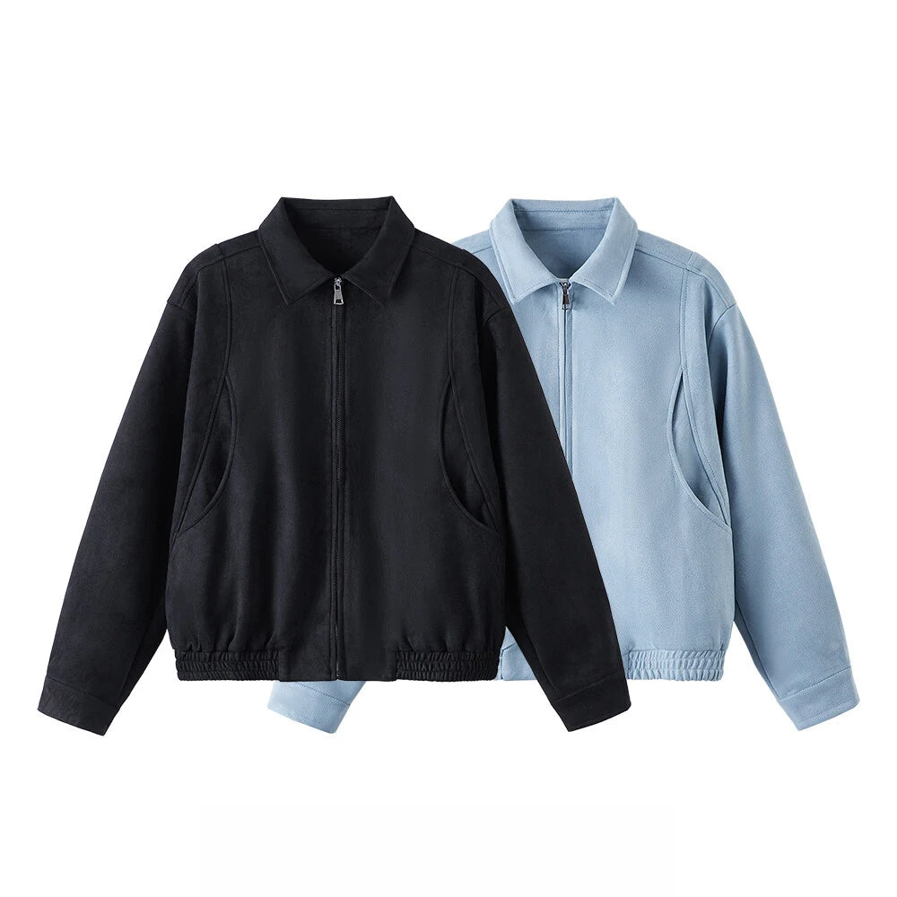 2025 spring short coat mens korean streetwear fashion loose casual bomber jacket women plus size autumn coat outerwear relaxed fit shorts