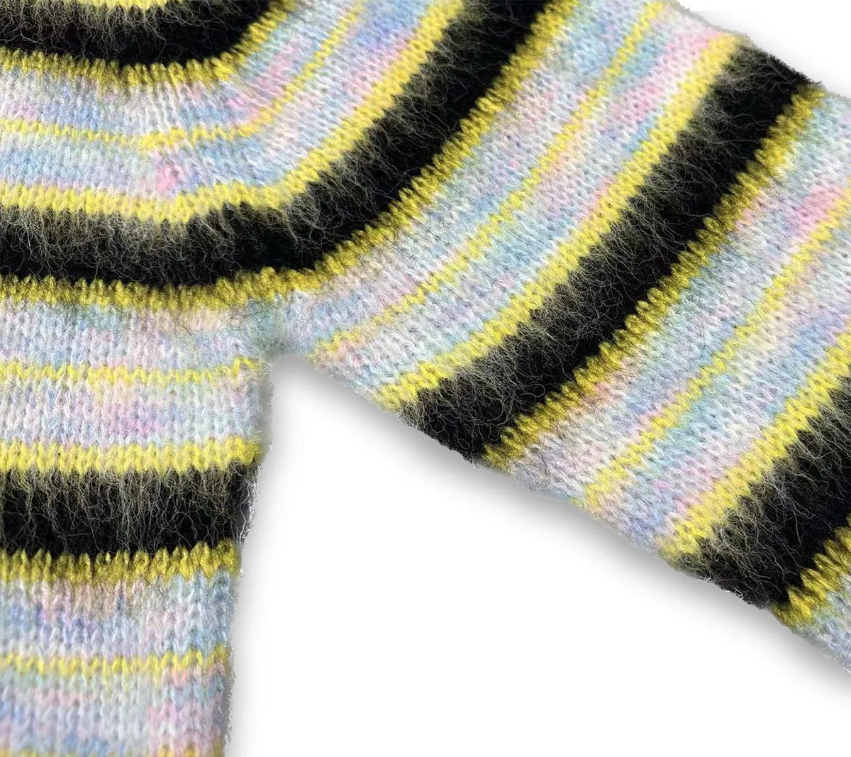 Color Match Striped Autumn and Winter Pullover Sweater for Men and Women Patchwork Baggy Crew Neck Streetwear Knitted Sweater Street King Limited