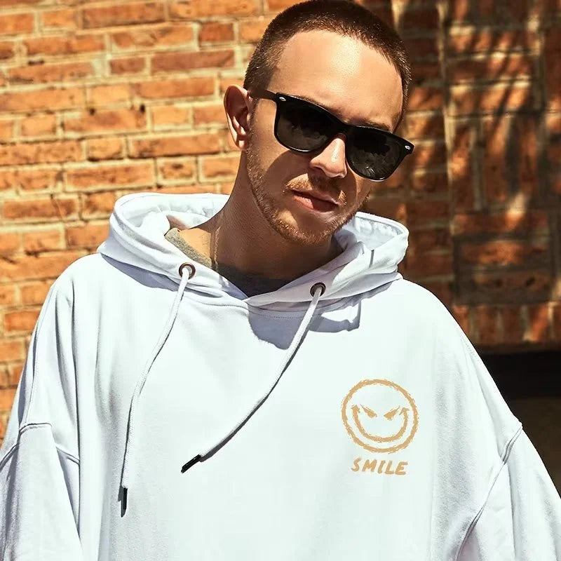 Autumn Smile Print graphic hoodies Harajuku Fashion Casual Cool Hoody Men Streetwear Funny Hoodie Couples Hip Hop y2k Clothes Street King Limited