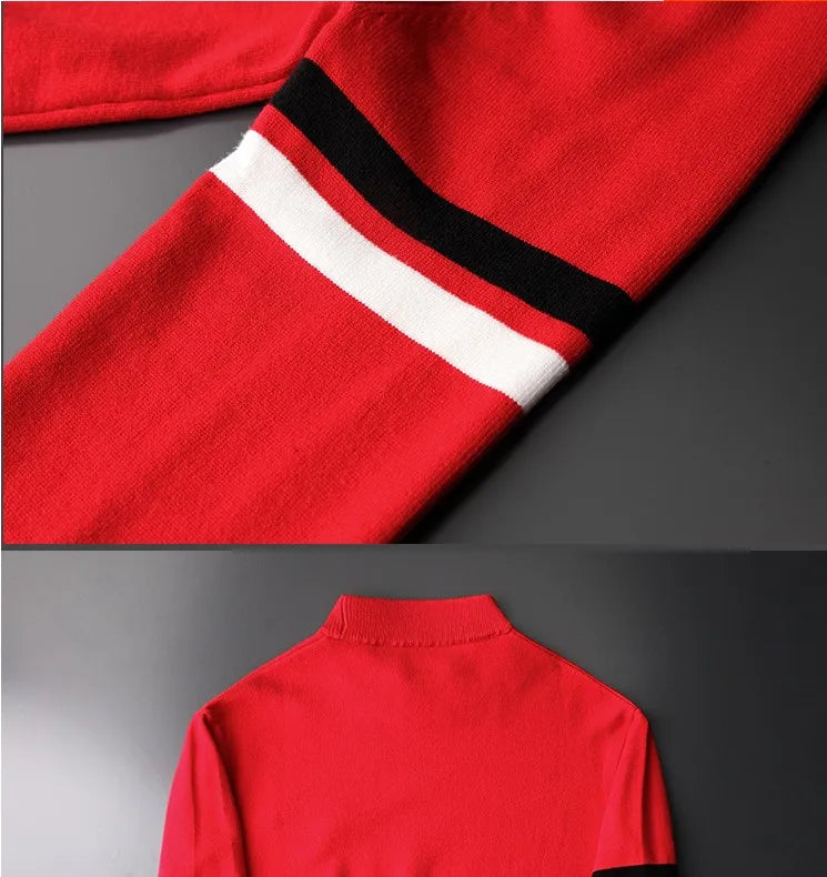 New 2022 Men Luxury gentleman Cotton embroidery Bee Striped Casual Sweaters pullover Asian Plug Size High quality Drake #M100 Street King Limited
