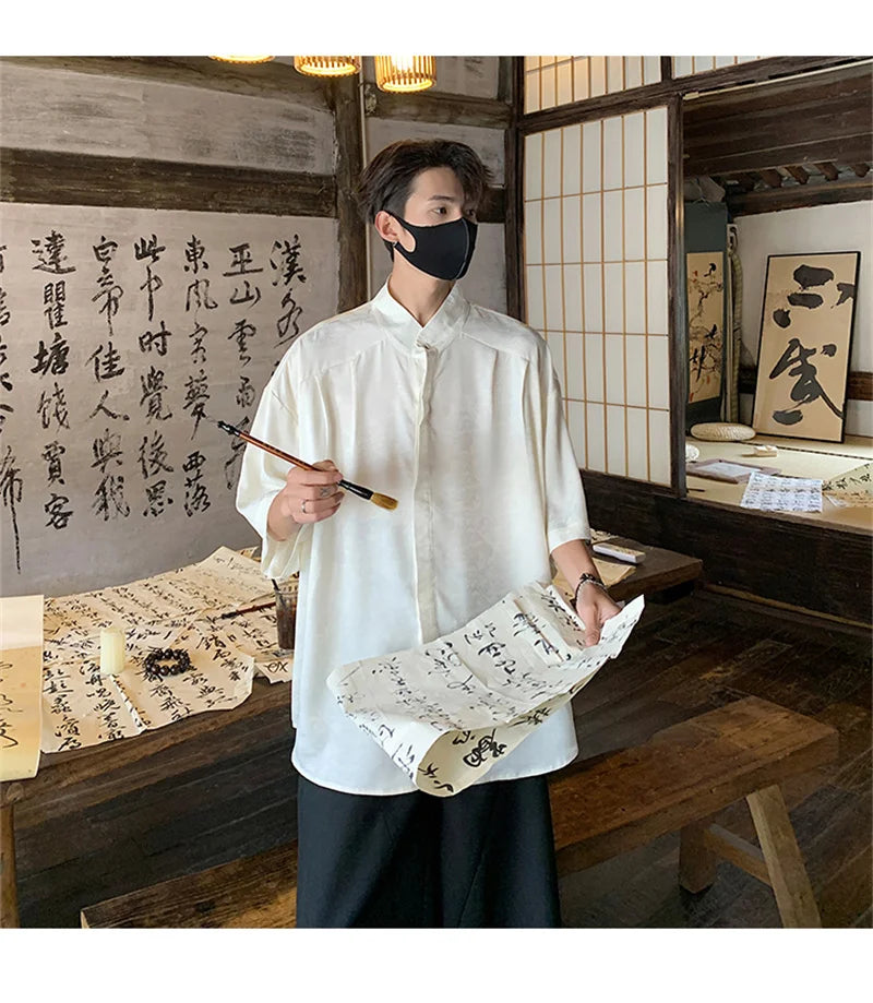 Streetwear New Chinese Style Hawaiian Flower Shirts For Men Short Sleeve T Shirts New Chinese Style Hawaiian Flower Shirts For Men Short Sleeve T Shirts 2024 Summer 3D Graphic Shirt Y2K Streetwear Mens Blouse Fashion Sweater Jacket With Graphic Design For Men
