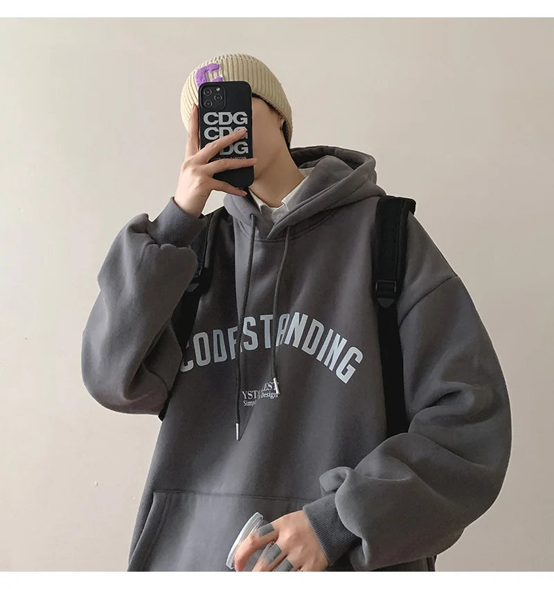 Autumn Men's Letter Design Printed Pullovers Hoodies Y2K Vintage Streetwear Hoody Sweatshirts Casual Fleece Oversize Hoodie Street King Limited