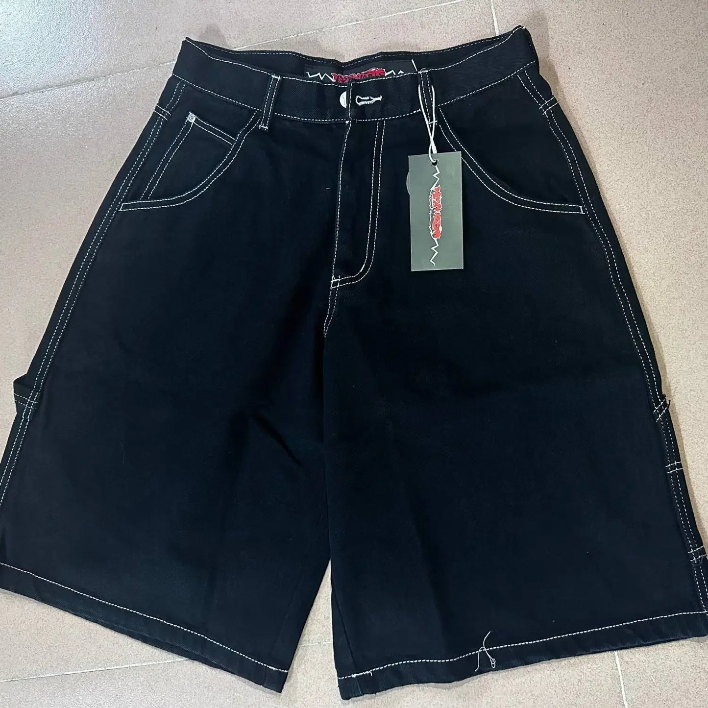 Shorts skateboarding trend mens and womens universal jeans cropped pants joggers skinny men hip hop harajuku cargo pants Street King Limited