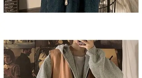 Fake two-piece coat men's ins, trendy Japanese functional workwear hooded jacket, autumn European and American retro trend tops Street King Limited