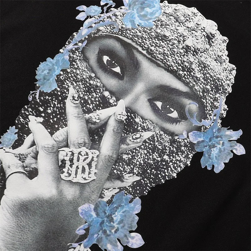 Black Rice White IH NOM UH NIT Hoodies Roses Masked Men Printing Loose Casual Lovers Men Woman Pullover Sweatshirts Street King Limited