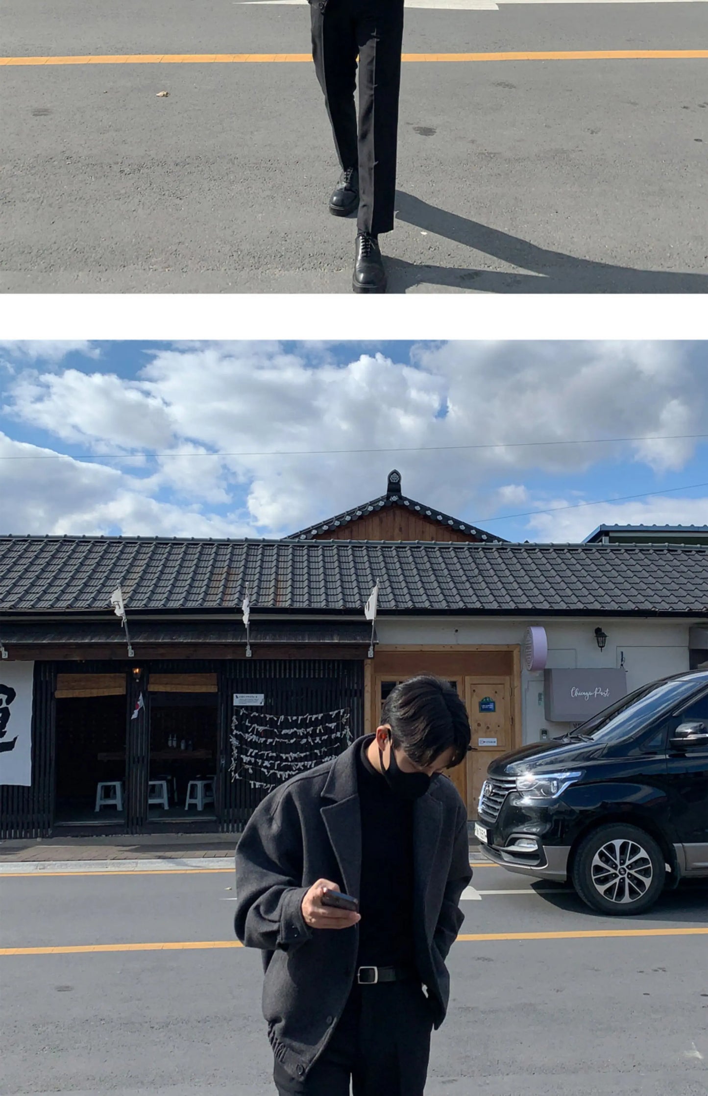 2024 loose casual mens solid color jacket fashion daily commuting windproof short woolen coat thickened warm unique shorts style 295