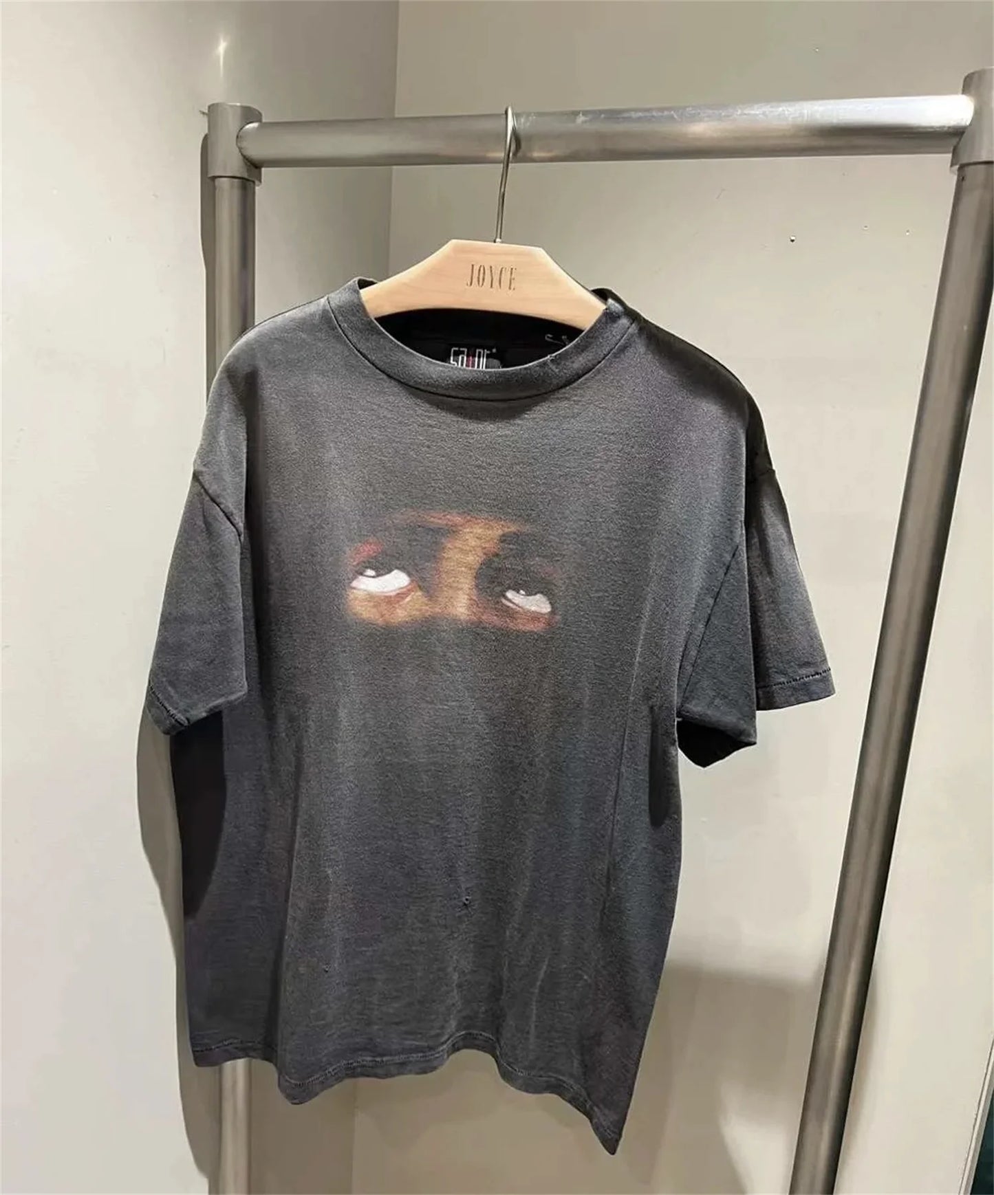 Summer Retro VINTAGE Eye Pattern Printed High-Street Wear Casual Loose Quality T-Shirt Tops For Men Street King Limited