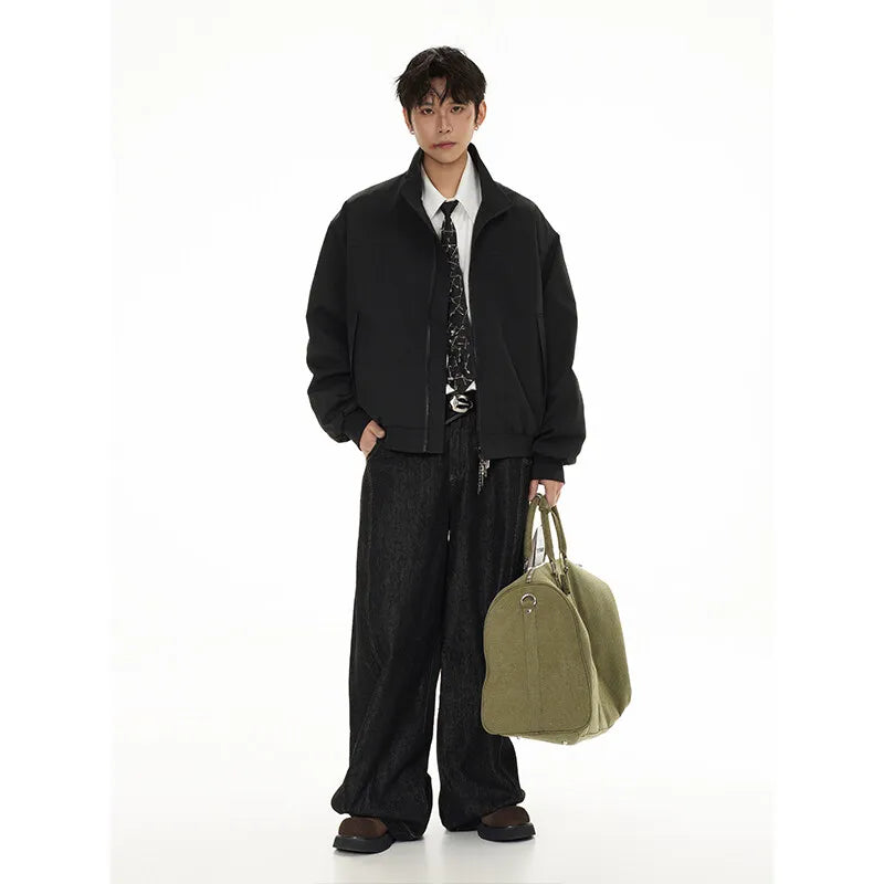 2025 spring new fashion waterproof bomber jacket men streetwear fashion loose casual motorcycle jacke boyfriend cargo coat military streetwear pants