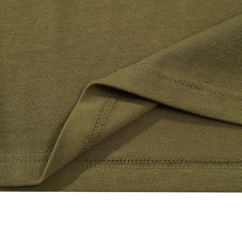 Summer Men's Heavy Cotton T Shirt Solid Color Round Neck Short Sleeve Basic Shirt TopTees Male Leisure Knitted Henry Tshirt Street King Limited