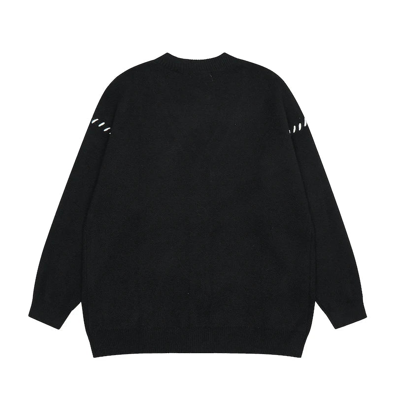 Mens Cardigan Sweater Y2K Fashion Streetwear Sweaters Hip Hop Knitted Cardigan New Casual Single Breasted Sweater Unisex Jumpers Street King Limited