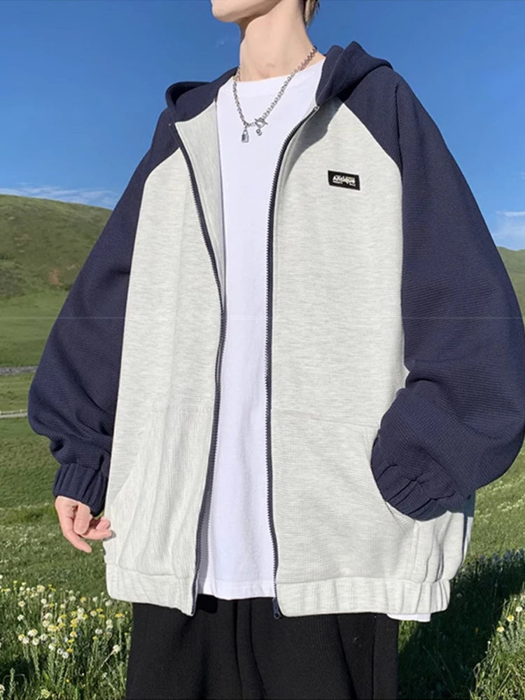 Oversized Flame Graphic Hoodie for Men