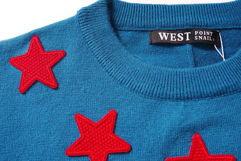 New High 2022 Men Luxury Winter gentleman Embroidered stars Knit Casual Sweaters pullover Asian Size High Street Drake #R77 Street King Limited