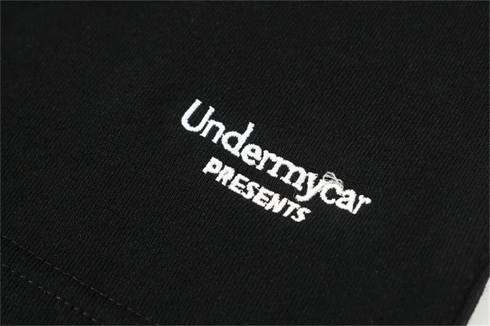 Undermycar 2024 Trendy Drawstring Logo Drawstring Pure Cotton Loose Fat Elastic Shorts Street King Limited
