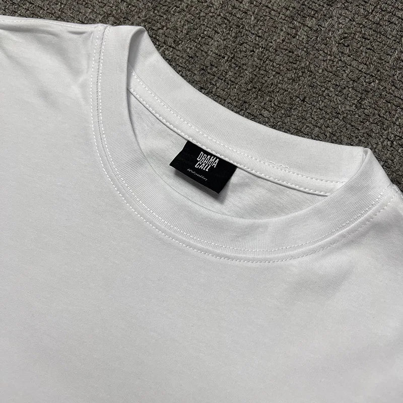 2024ss Drama Call T-shirt Men Women 1:1 High Quality Stars Letter Print Fashion Street Lovers Casual Tops Tee Street King Limited