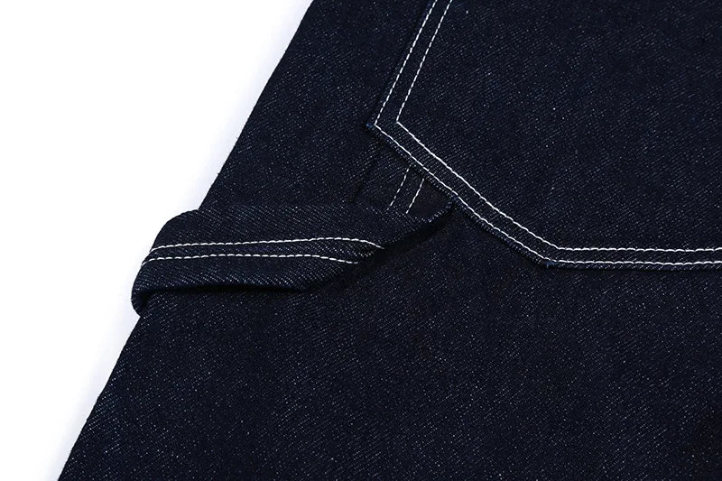 Retro Primary Denim Overalls Jeans For Men Amekaji Suspenders American Homme Original Vintage Style Jeans Street King Limited