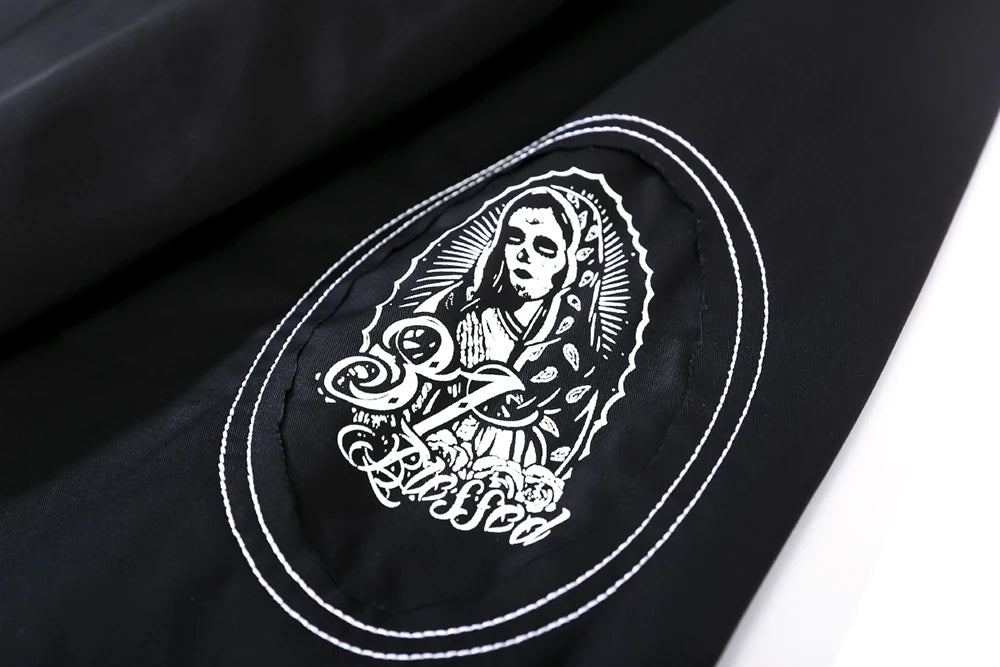 Trees Print On the Neck Black Long Sleeve Shirts for Men High Street Baggy Y2k Camisas Oversized Harajuku Casual Clothing Street King Limited