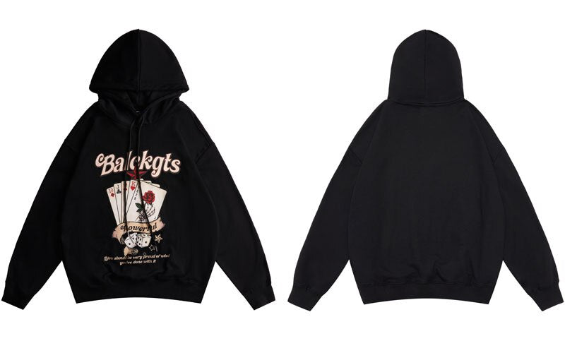 "Black Jack" Unisex Men Women Streetwear Graphic Hoodie Daulet Apparel
