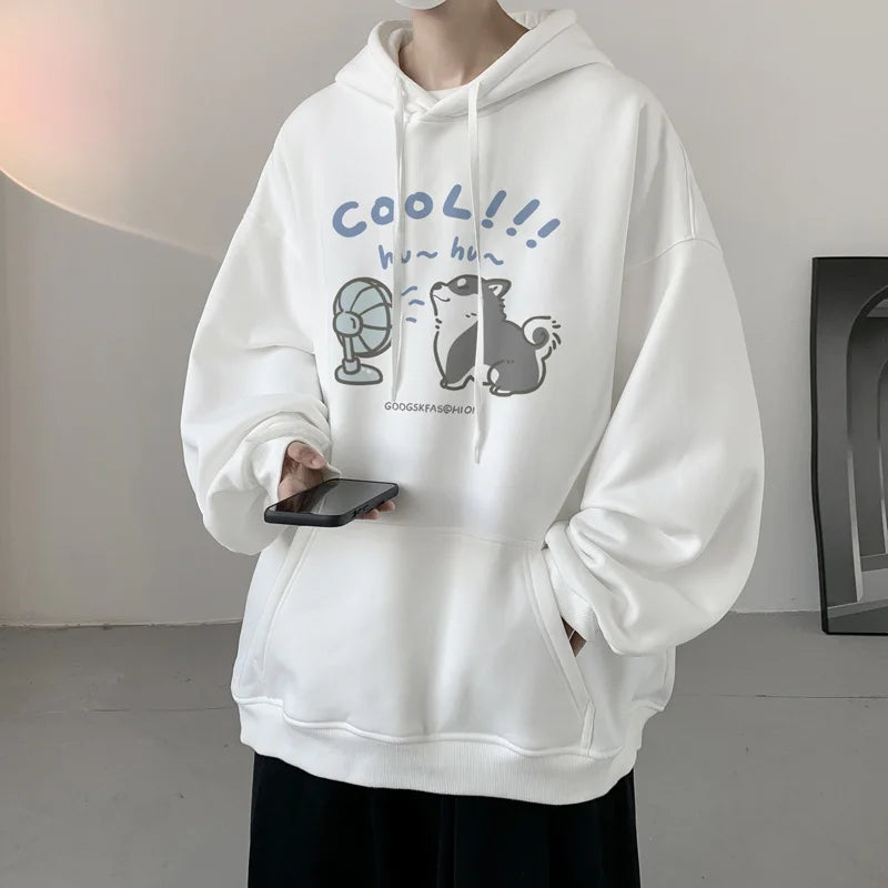 Cool Cartoon Cat Graphic Print Hoodies For Men Y2K Streetwear Clothes Hip Hop Fashion Hooded Sweatshirts Loose Pullover Hoody Street King Limited