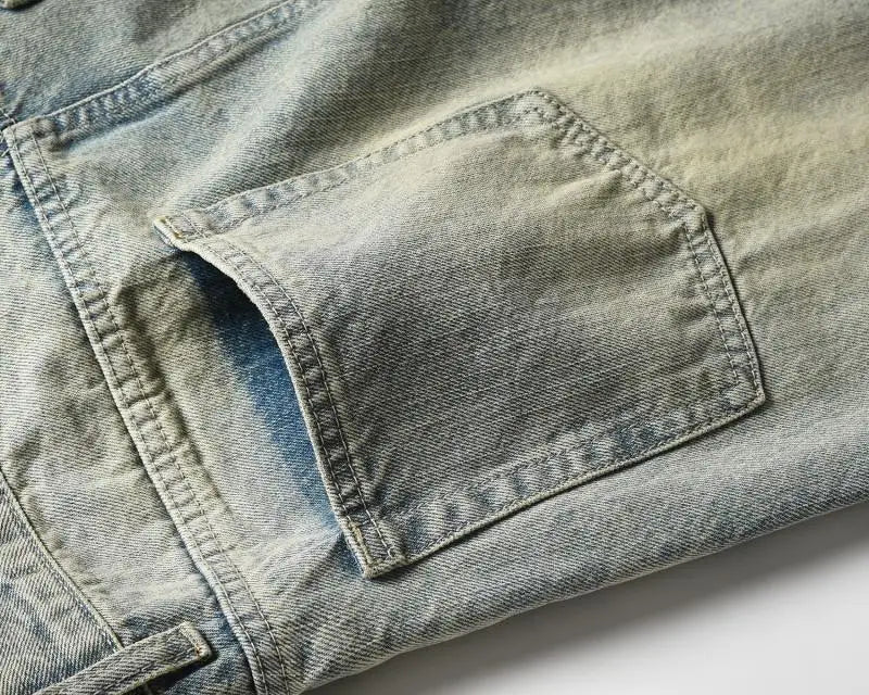 retro washed skinny jeans men pant destroyed ripped holes slim biker zipper jeans trousers fashion streetwear hip hop joggers unique joggers style 4214