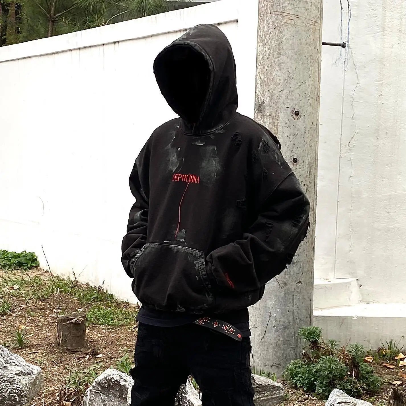 New 2023 Luxury Men UNDERMYCAR Wash Old Holes Gentleman Hoodies Hoody Hooded Sweatshirts Velvet Thicken Hip Size 1 2 3 4 #559 Street King Limited